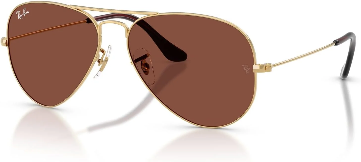 عینک آفتابی خلبانی کلاسیک ری-بن مدل RB3025، طلایی/قرمز، 62 میلی‌متر