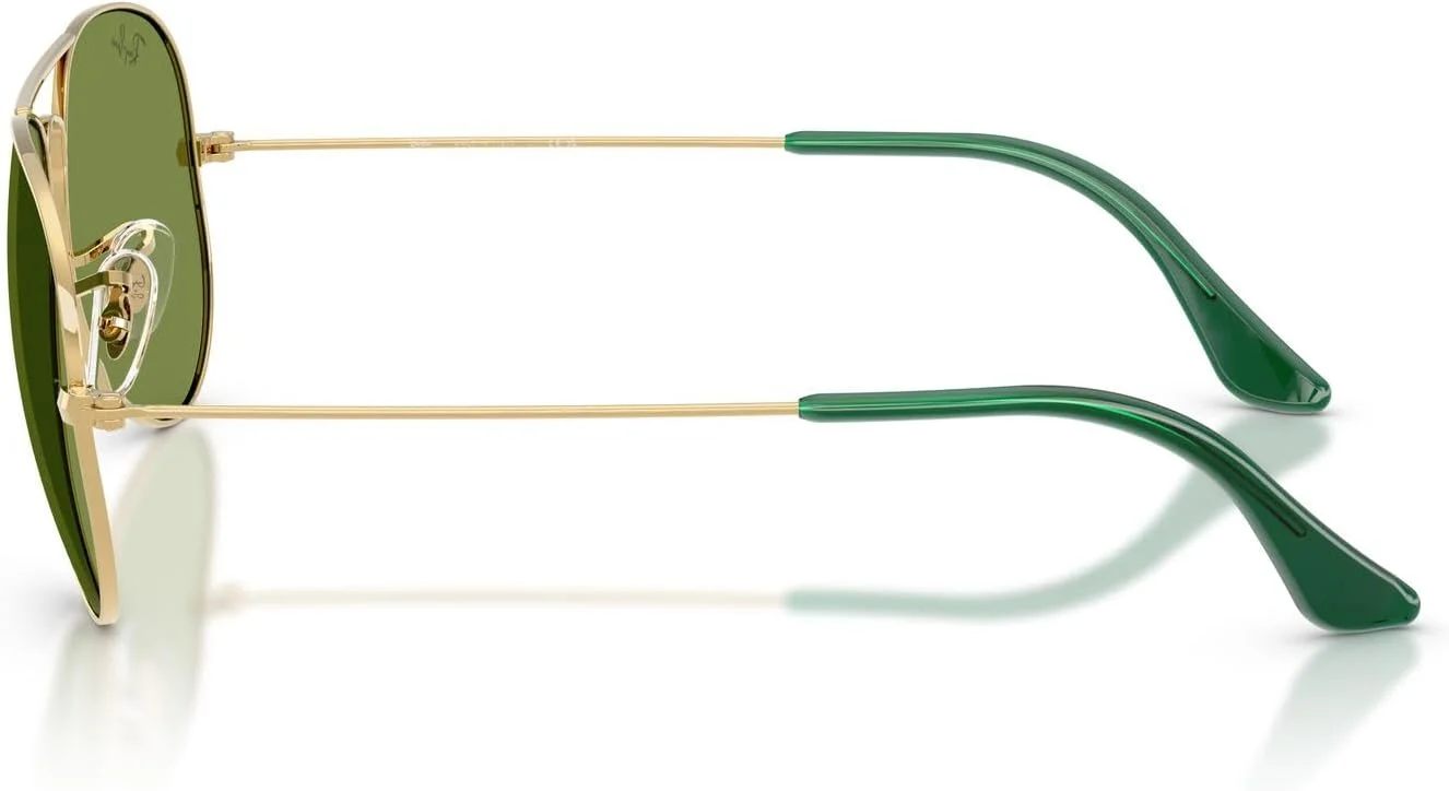 عینک آفتابی خلبانی کلاسیک ری-بن RB3025، طلایی/سبز، 62 میلی‌متر