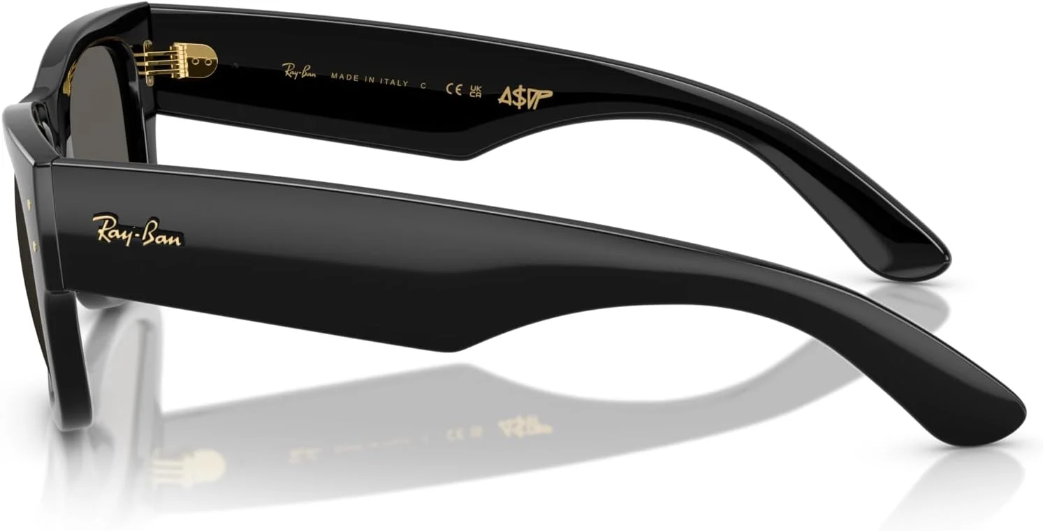 عینک آفتابی ری-بن مدل Mega Wayfarer با فریم مربعی، مناسب برای آقایان و بانوان، سایز 51 میلی‌متر، مشکی/خاکستری تیره