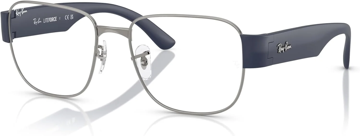 فریم عینک طبی مربعی ری-بن RX6532، رنگ نوک مدادی/لنز نمایشی، سایز 53 میلی متر