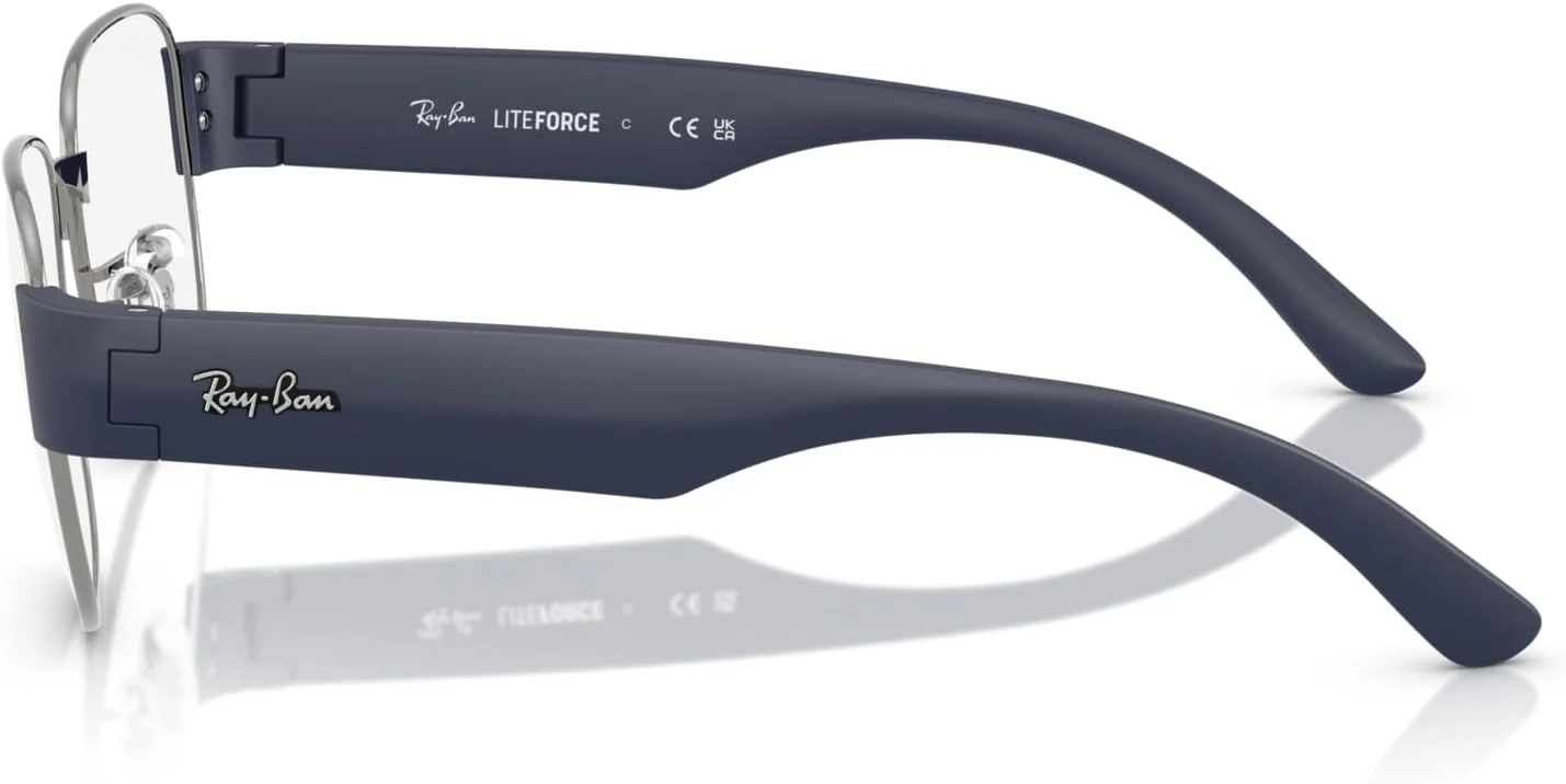 فریم عینک طبی مربعی ری-بن RX6532، رنگ نوک مدادی/لنز نمایشی، سایز 53 میلی متر