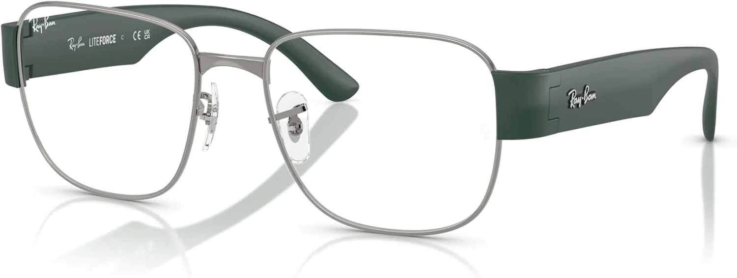 فریم عینک طبی مربعی Ray-Ban RX6532، فلز تفنگی/لنز نمایشی، 55 میلی متر فریم عینک طبی مربعی Ray-Ban RX6532، فلز تفنگی/لنز نمایشی، 55 میلی متر