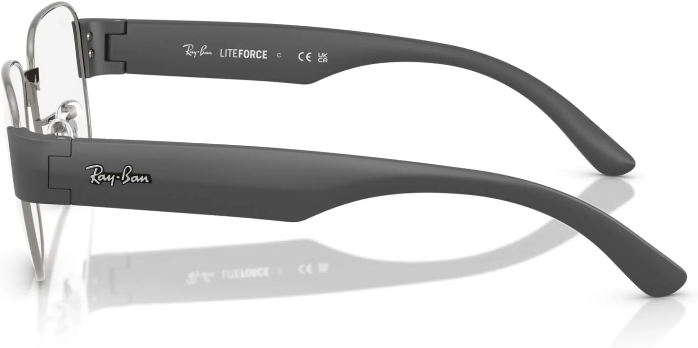 فریم عینک طبی مربعی Ray-Ban RX6532، رنگ Gunmetal/شیشه دمو، سایز 55 میلی متر