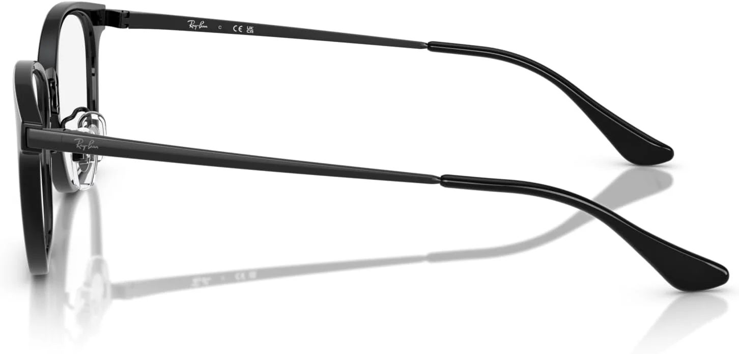 فریم عینک طبی مربعی ری-بن RX7247D، مشکی/لنز نمایشی، 51 میلی متر