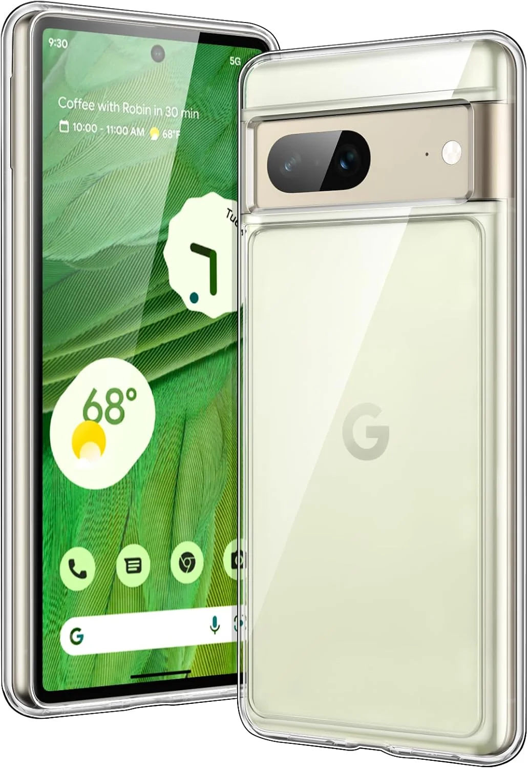 کاور محافظ ژله ای JETech برای گوگل پیکسل 7، ضد ضربه، پشت شفاف ضد خش (شفاف HD)