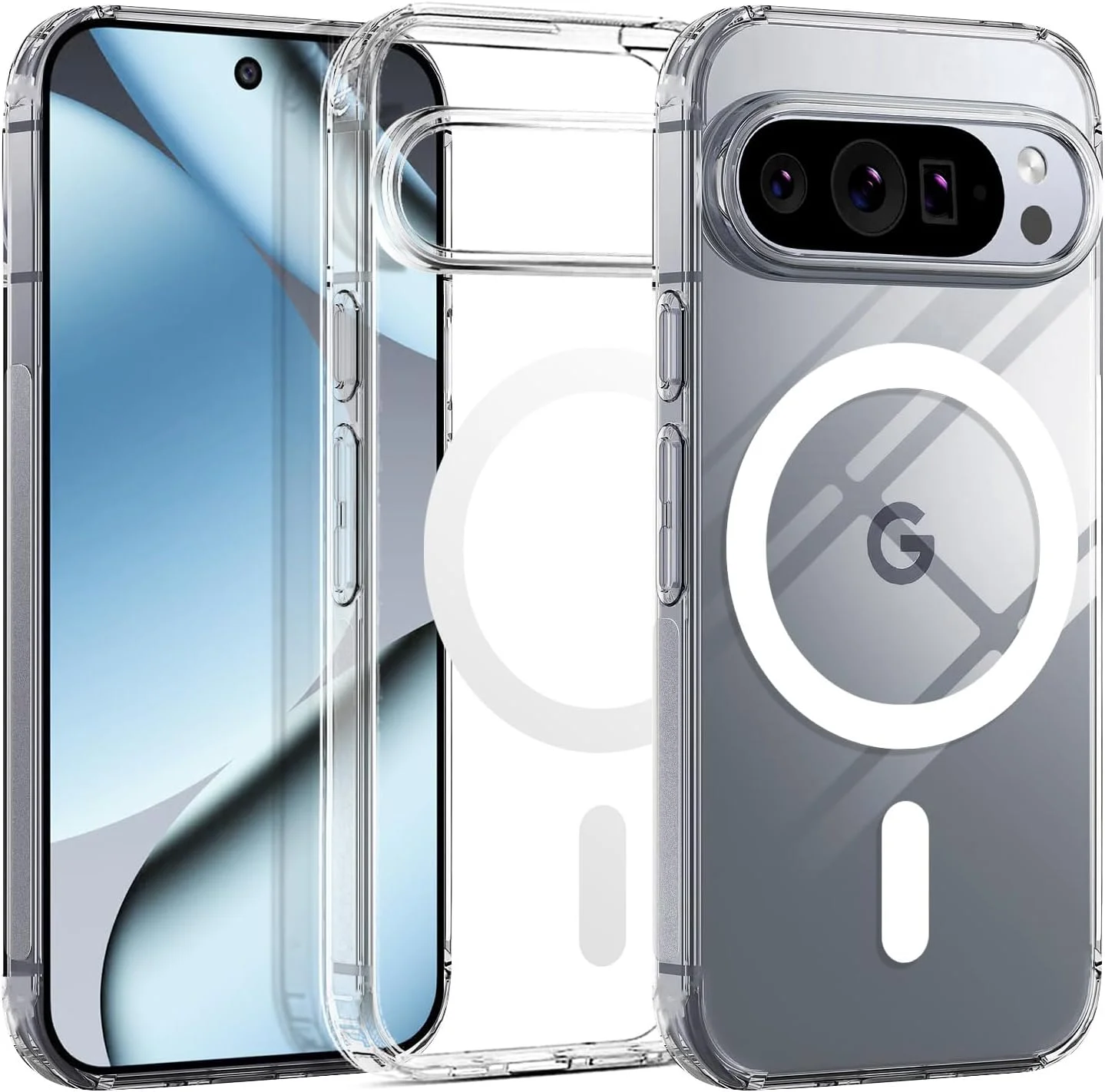 قاب مغناطیسی T Tersely برای Google Pixel 10/Pixel 10 Pro 2025، سازگار با MagSafe، پشت مقاوم در برابر خش، پوشش تلفن مغناطیسی شفاف ضد خش