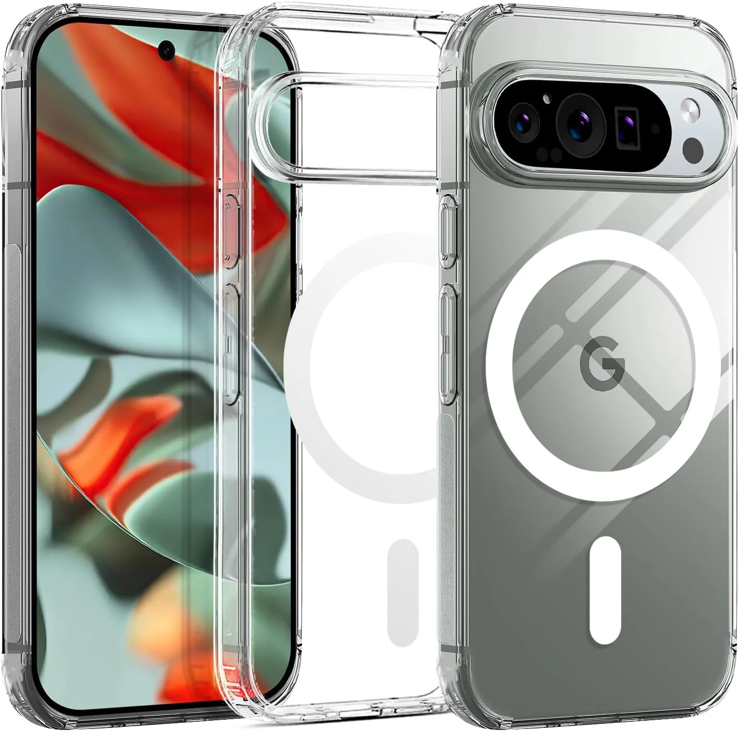 قاب مغناطیسی T Tersely برای گوگل پیکسل 9/پیکسل 9 پرو 2024، سازگار با MagSafe، پشت ضد خش، پوشش محافظ تلفن مغناطیسی شفاف ضد خش قاب مغناطیسی T Tersely برای گوگل پیکسل 9/پیکسل 9 پرو 2024، سازگار با MagSafe، پشت ضد خش، پوشش محافظ تلفن مغناطیسی شفاف ضد خش