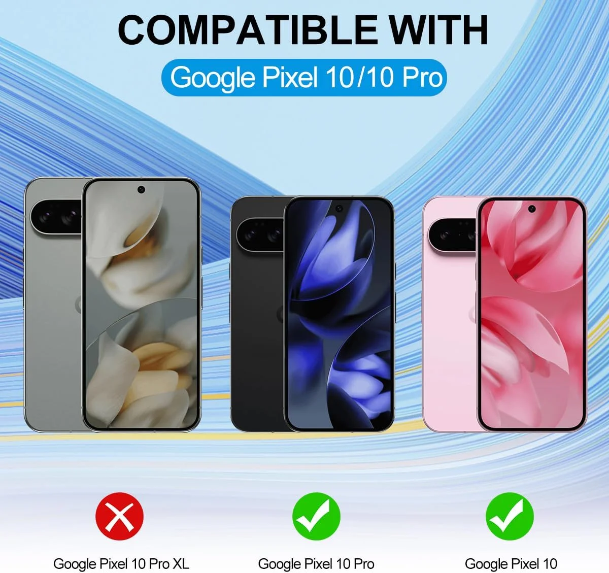 قاب مغناطیسی T Tersely برای Google Pixel 10/Pixel 10 Pro 2025، سازگار با MagSafe، پشت مقاوم در برابر خش، پوشش تلفن مغناطیسی شفاف ضد خش