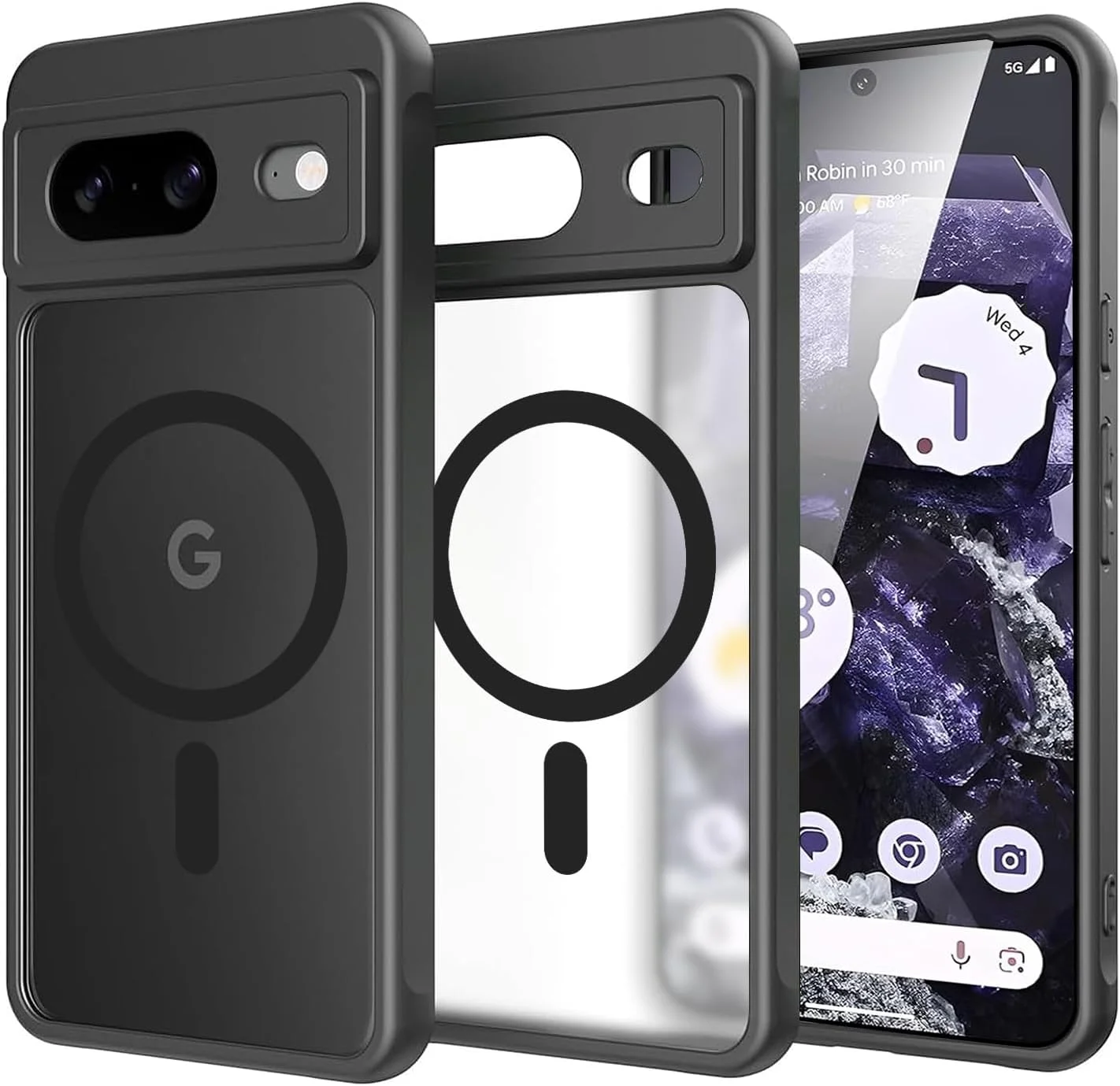 قاب مغناطیسی برای گوگل پیکسل 8، مات نیمه شفاف ضد اثر انگشت، سازگار با MagSafe، قاب محافظ باریک و ضد ضربه برای پیکسل 8 نسخه 6.2 اینچی (مشکی) قاب مغناطیسی برای گوگل پیکسل 8، مات نیمه شفاف ضد اثر انگشت، سازگار با MagSafe، قاب محافظ باریک و ضد ضربه برای پیکسل 8 نسخه 6.2 اینچی (مشکی)