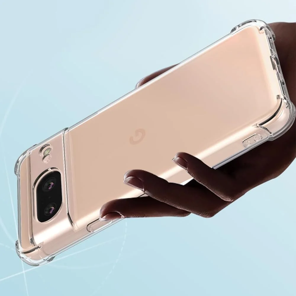 کاور محافظ باریک و ضد ضربه TPU با لبه های نرم و گوشه های تقویت شده برای گوگل پیکسل 8 - پوشش محافظ شفاف