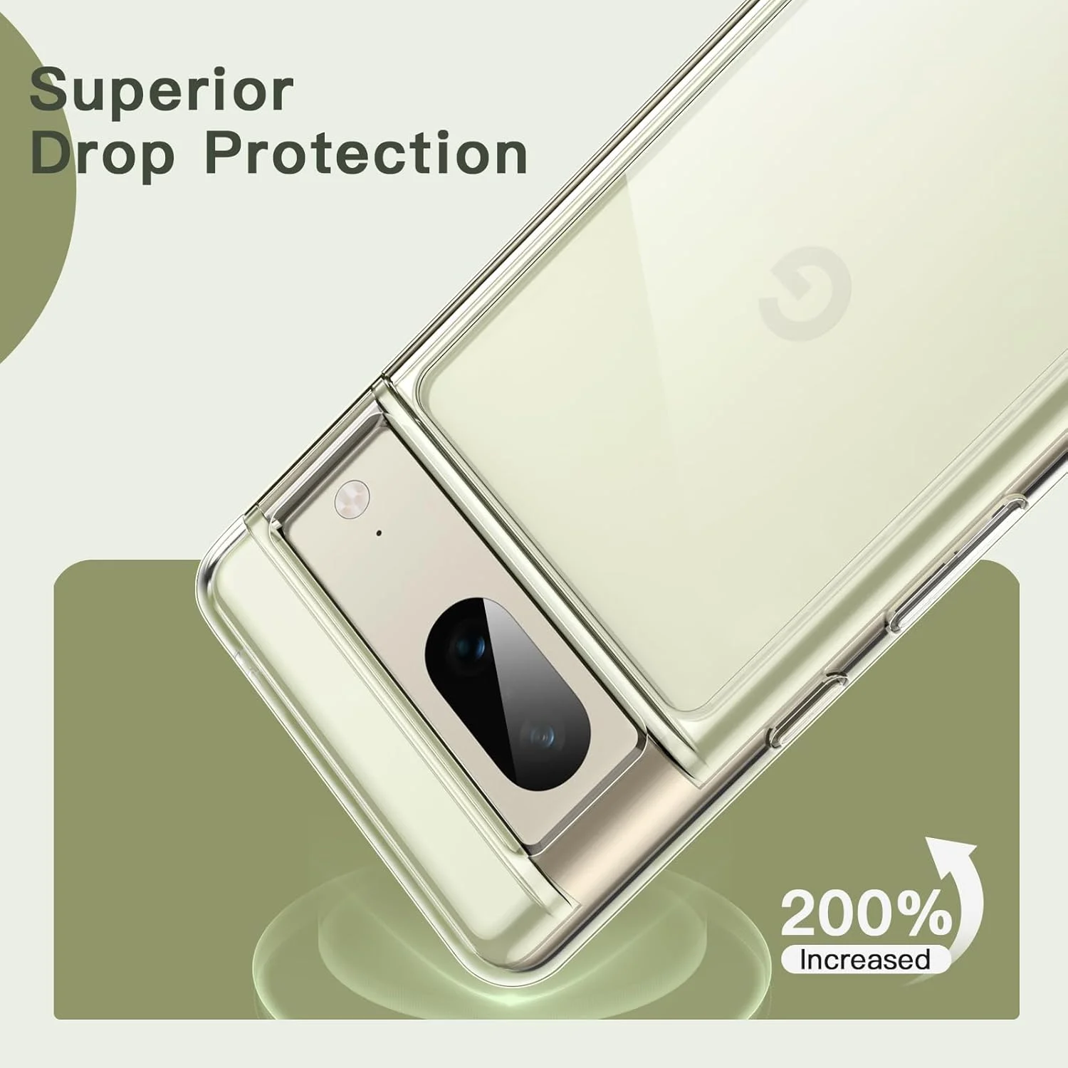 کاور محافظ ژله ای JETech برای گوگل پیکسل 7، ضد ضربه، پشت شفاف ضد خش (شفاف HD)