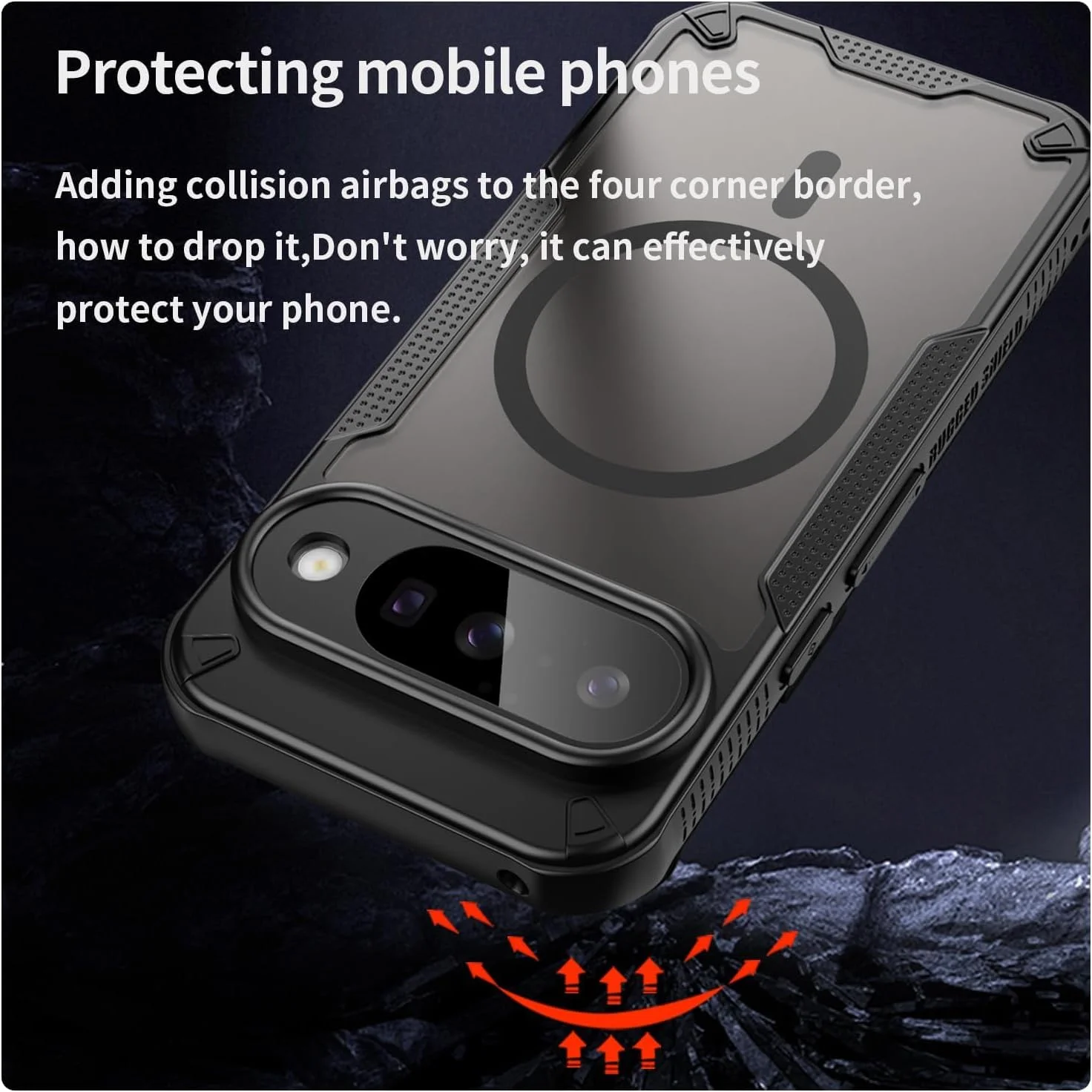 کاور محافظ گوشی گوگل پیکسل 10 مدل MagSafe رانگوس (مات نیمه شفاف) [مقاوم در برابر ضربه تا ارتفاع 3.6 متر] [باریک، دارای لبه های ضد لغزش] کاور مغناطیسی قوی برای گوشی گوگل پیکسل 10 سال 2025، بامپر گوشی