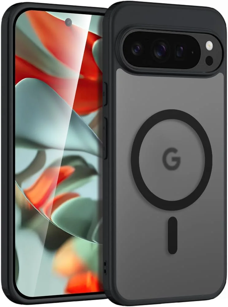 قاب مات مغناطیسی T Tersely سازگار با MagSafe برای Google Pixel 9/ Pixel 9 Pro، ضد اثر انگشت، پشت مات نیمه شفاف، باریک و ضد ضربه - مشکی قاب مات مغناطیسی T Tersely سازگار با MagSafe برای Google Pixel 9/ Pixel 9 Pro، ضد اثر انگشت، پشت مات نیمه شفاف، باریک و ضد ضربه - مشکی