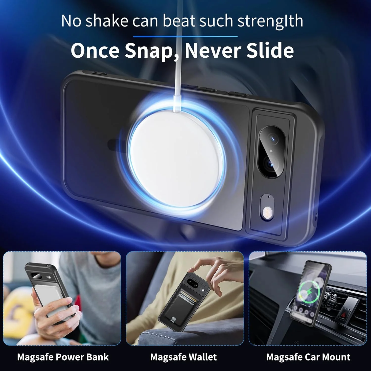 قاب مغناطیسی برای گوگل پیکسل 8، مات نیمه شفاف ضد اثر انگشت، سازگار با MagSafe، قاب محافظ باریک و ضد ضربه برای پیکسل 8 نسخه 6.2 اینچی (مشکی) قاب مغناطیسی برای گوگل پیکسل 8، مات نیمه شفاف ضد اثر انگشت، سازگار با MagSafe، قاب محافظ باریک و ضد ضربه برای پیکسل 8 نسخه 6.2 اینچی (مشکی)