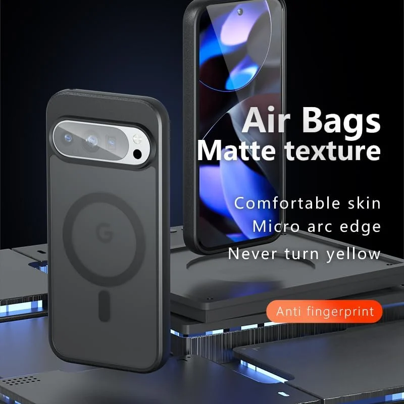 قاب محافظ مغناطیسی گوشی گوگل پیکسل 10/پیکسل 10 پرو، محافظت در برابر سقوط با استاندارد نظامی، باریک، مات، ضد اثر انگشت، مشکی قاب محافظ مغناطیسی گوشی گوگل پیکسل 10/پیکسل 10 پرو، محافظت در برابر سقوط با استاندارد نظامی، باریک، مات، ضد اثر انگشت، مشکی