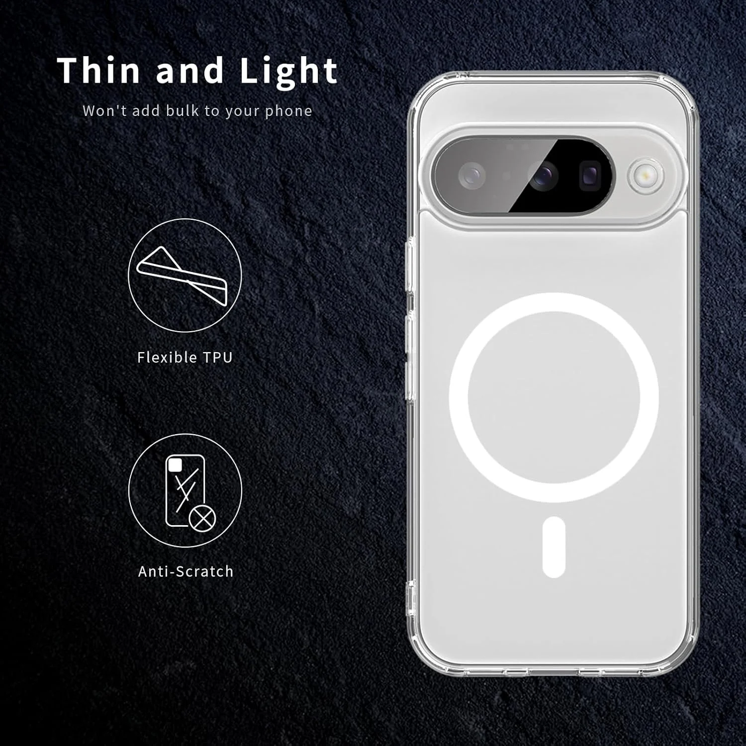 قاب محافظ گوشی کولولو برای گوگل پیکسل 10/10 پرو، سازگار با MagSafe، TPU شفاف ضد ضربه و ضد خش، قاب محافظ مغناطیسی شفاف سیلیکونی قاب محافظ گوشی کولولو برای گوگل پیکسل 10/10 پرو، سازگار با MagSafe، TPU شفاف ضد ضربه و ضد خش، قاب محافظ مغناطیسی شفاف سیلیکونی