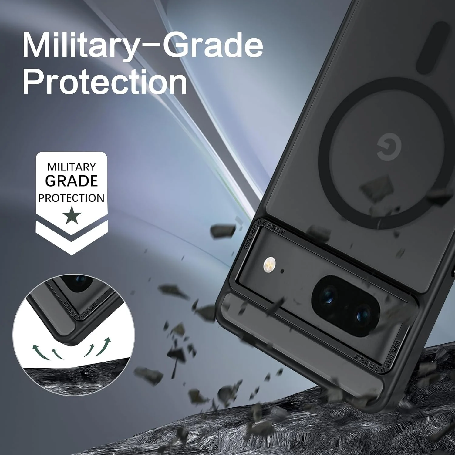 قاب محافظ گوشی گوگل پیکسل 7 بنتوبن [سازگار با MagSafe] - کاور محافظ مغناطیسی مات نیمه شفاف MagSafe - قاب محافظ باریک ضد ضربه برای آقایان و بانوان - مشکی