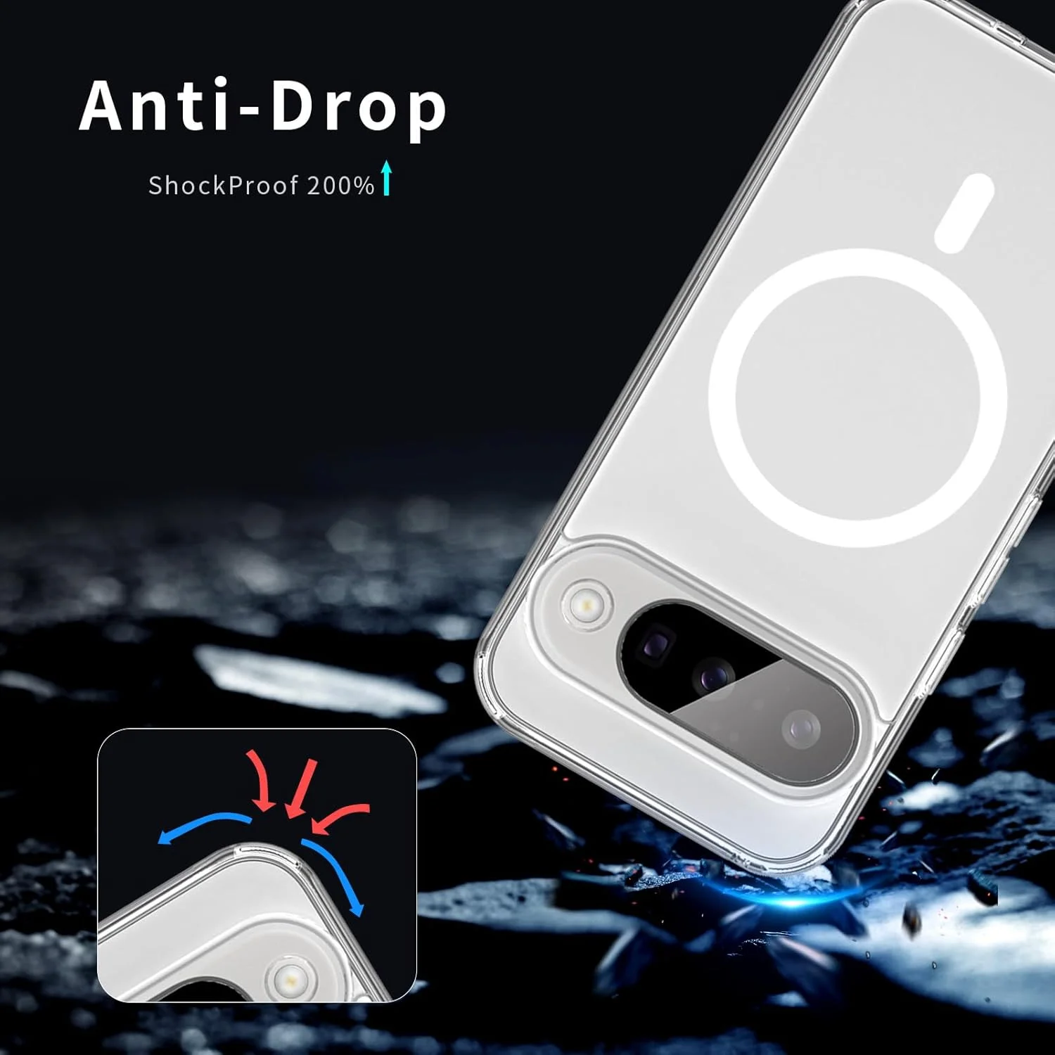 قاب محافظ گوشی کولولو برای گوگل پیکسل 10/10 پرو، سازگار با MagSafe، TPU شفاف ضد ضربه و ضد خش، قاب محافظ مغناطیسی شفاف سیلیکونی قاب محافظ گوشی کولولو برای گوگل پیکسل 10/10 پرو، سازگار با MagSafe، TPU شفاف ضد ضربه و ضد خش، قاب محافظ مغناطیسی شفاف سیلیکونی