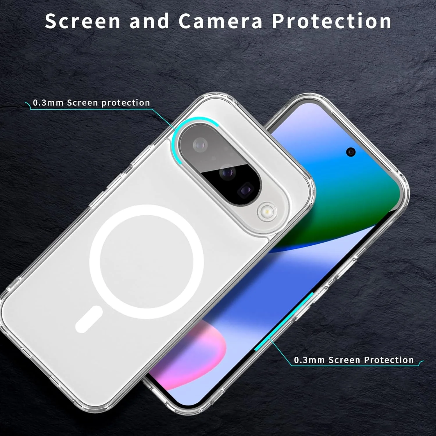 قاب محافظ گوشی کولولو برای گوگل پیکسل 10/10 پرو، سازگار با MagSafe، TPU شفاف ضد ضربه و ضد خش، قاب محافظ مغناطیسی شفاف سیلیکونی قاب محافظ گوشی کولولو برای گوگل پیکسل 10/10 پرو، سازگار با MagSafe، TPU شفاف ضد ضربه و ضد خش، قاب محافظ مغناطیسی شفاف سیلیکونی