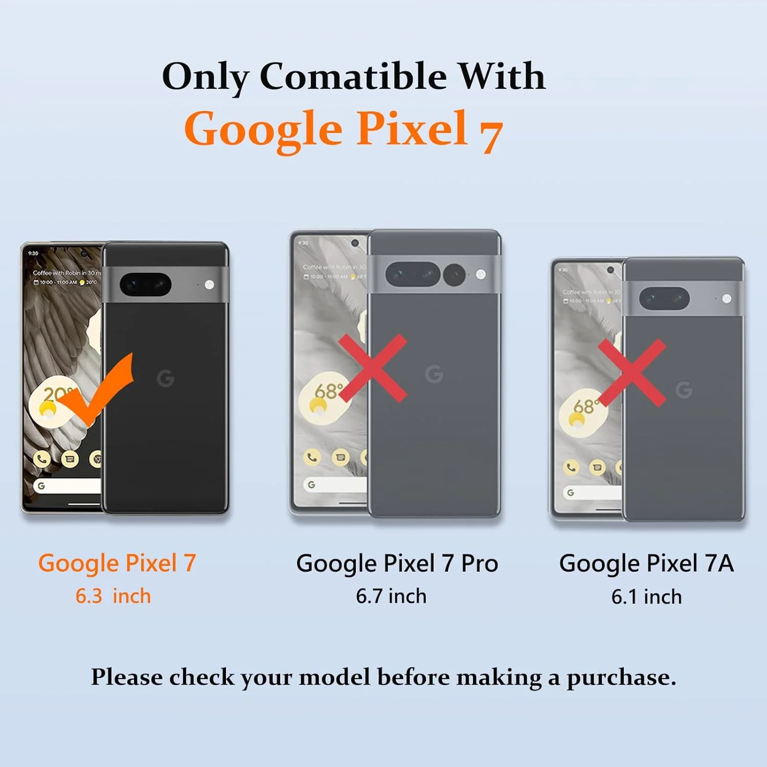 قاب محافظ گوشی Weycolor برای گوگل پیکسل 7 به همراه محافظ لنز دوربین، محافظ صفحه نمایش HD، محافظت در برابر سقوط از ارتفاع 3 متر، دارای حلقه مغناطیسی و پایه نگهدارنده، رنگ سرمه ای