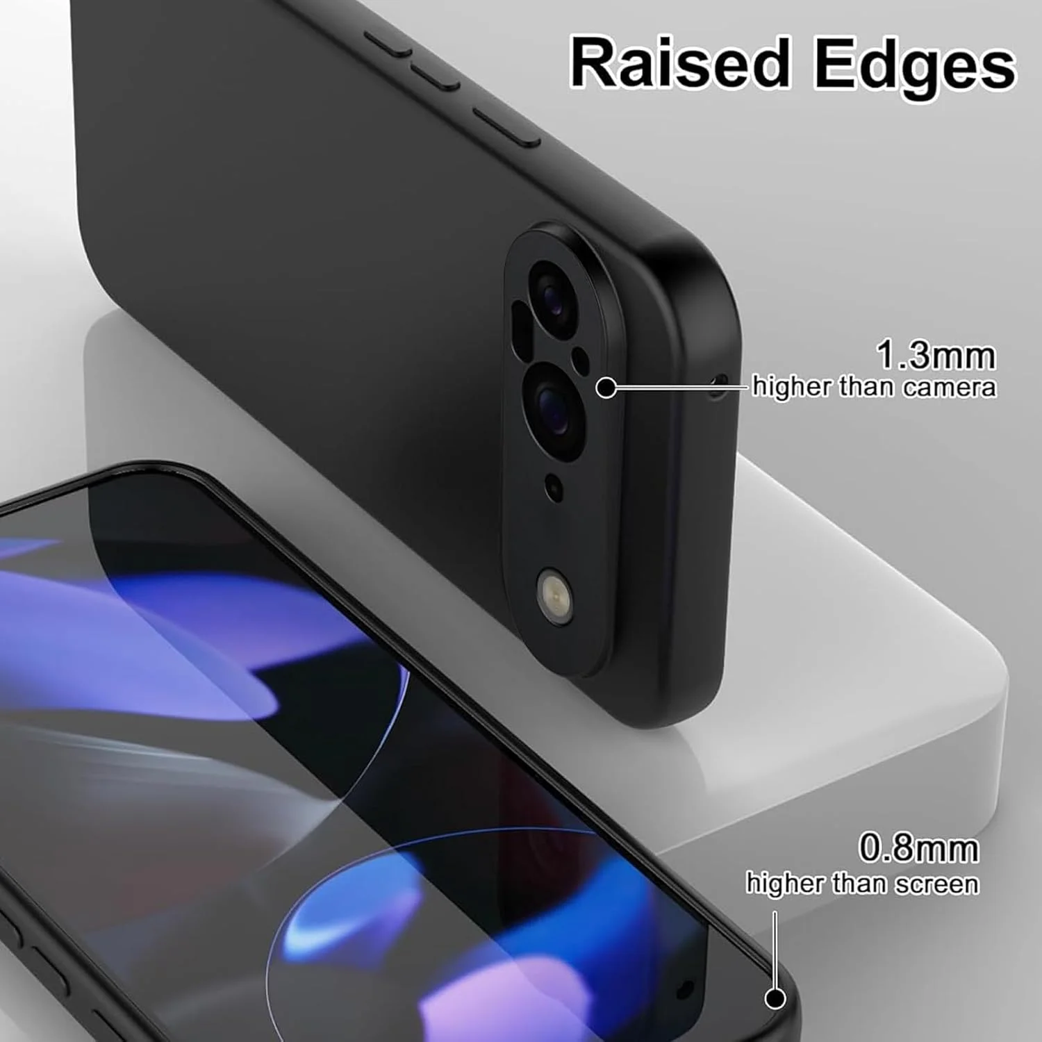 کاور سیلیکونی محافظ گوشی Maykela سازگار با گوگل پیکسل 9 5G، نازک با محافظت از دوربین، داخلی نرم، باریک و انعطاف پذیر (برای گوگل پیکسل 9 5G - مشکی)