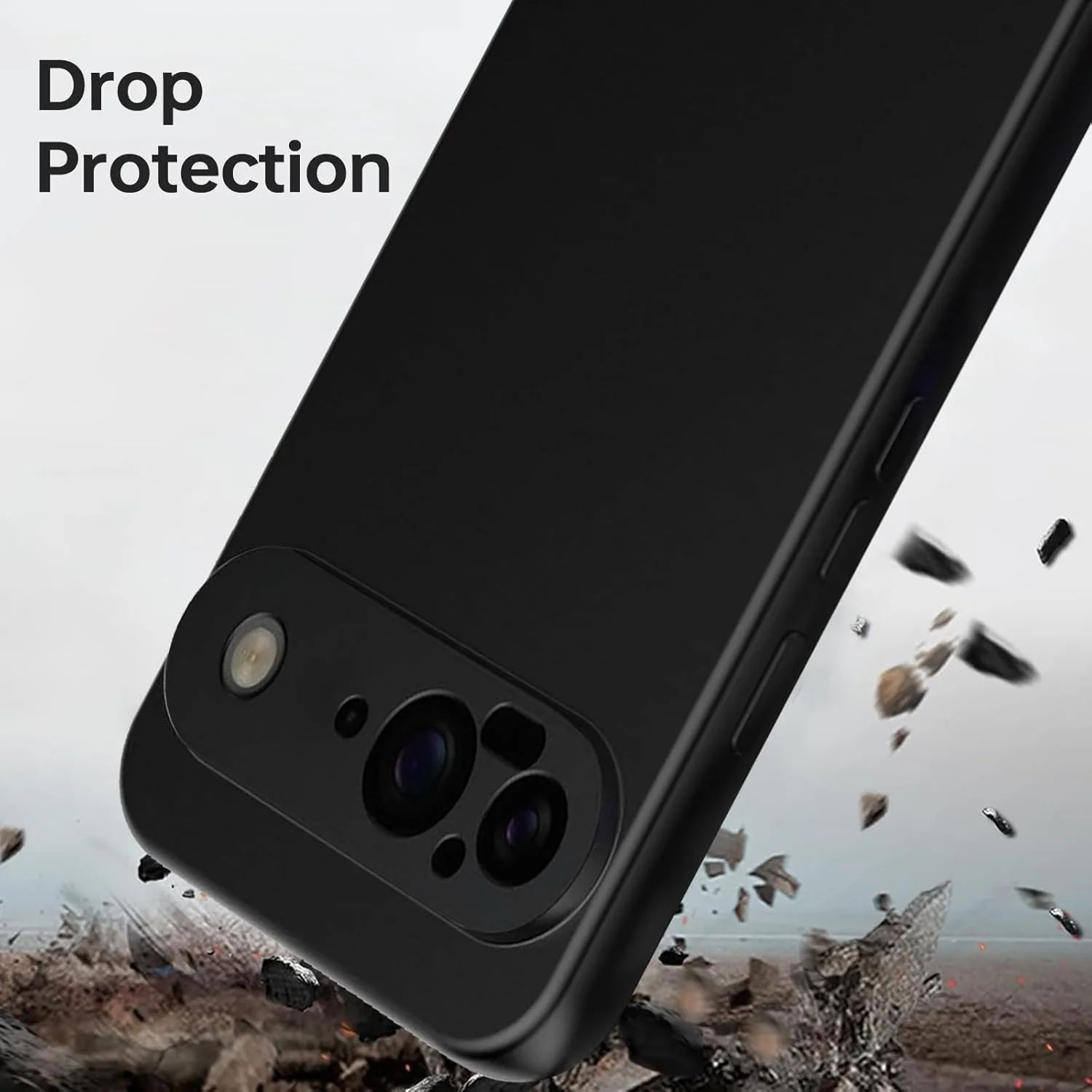 کاور سیلیکونی محافظ گوشی Maykela سازگار با گوگل پیکسل 9 5G، نازک با محافظت از دوربین، داخلی نرم، باریک و انعطاف پذیر (برای گوگل پیکسل 9 5G - مشکی)