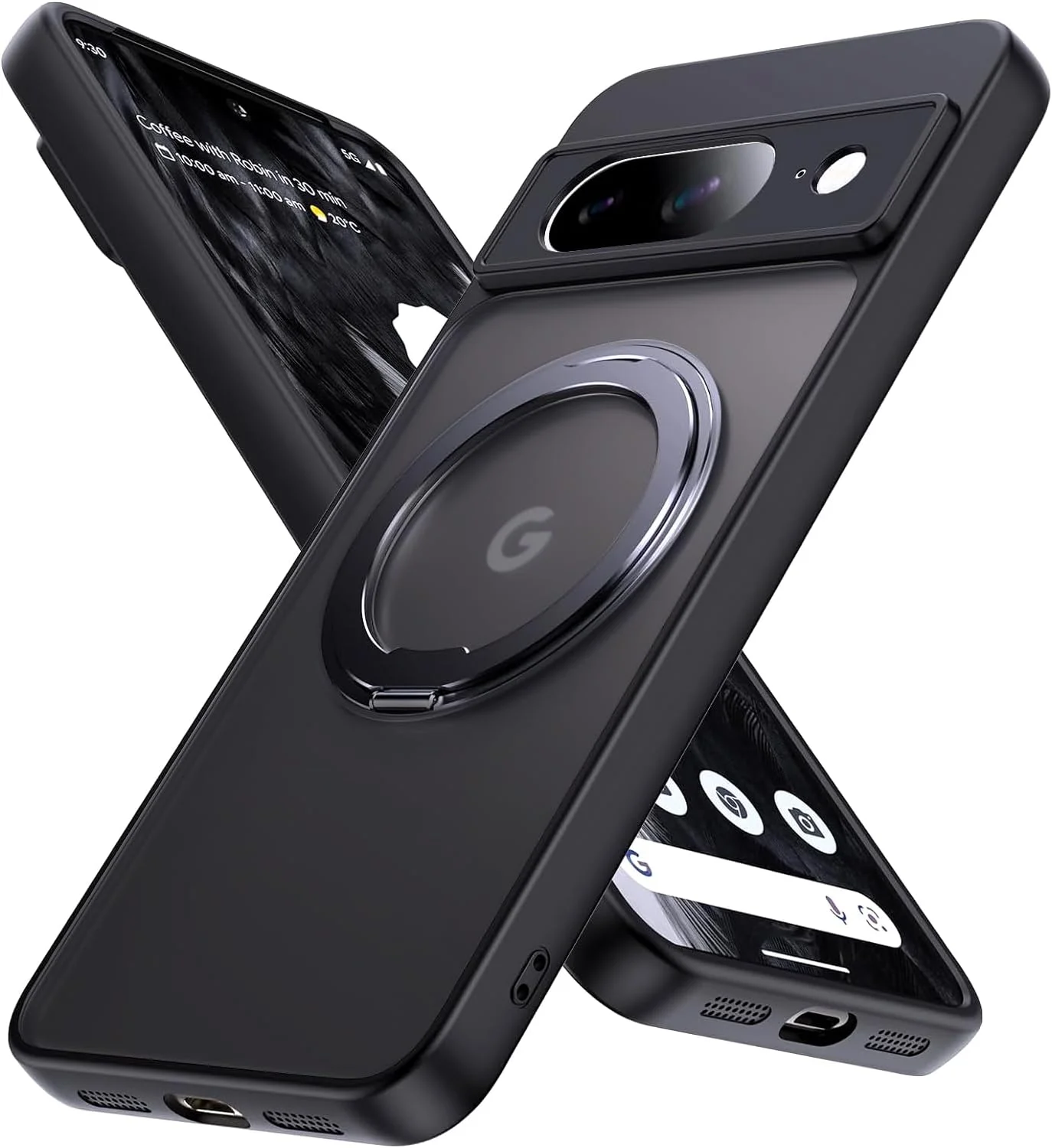 قاب گوشی گوگل پیکسل 8، با پایه حلقه مغناطیسی چرخان 360 درجه، سازگار با Magsafe، ضد ضربه مغناطیسی، برای قاب گوشی پیکسل 8 (2023) 6.2 اینچ (مشکی) قاب گوشی گوگل پیکسل 8، با پایه حلقه مغناطیسی چرخان 360 درجه، سازگار با Magsafe، ضد ضربه مغناطیسی، برای قاب گوشی پیکسل 8 (2023) 6.2 اینچ (مشکی)
