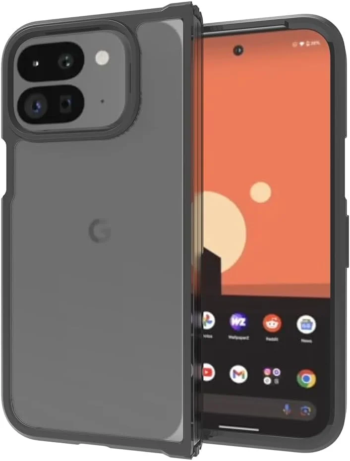 قاب گوشی برای گوگل پیکسل 9 پرو فولد، پنل پشتی شفاف ممتاز + پوشش سپر TPU، ضد خش، کاور برای گوگل پیکسل 9 پرو فولد، مشکی قاب گوشی برای گوگل پیکسل 9 پرو فولد، پنل پشتی شفاف ممتاز + پوشش سپر TPU، ضد خش، کاور برای گوگل پیکسل 9 پرو فولد، مشکی