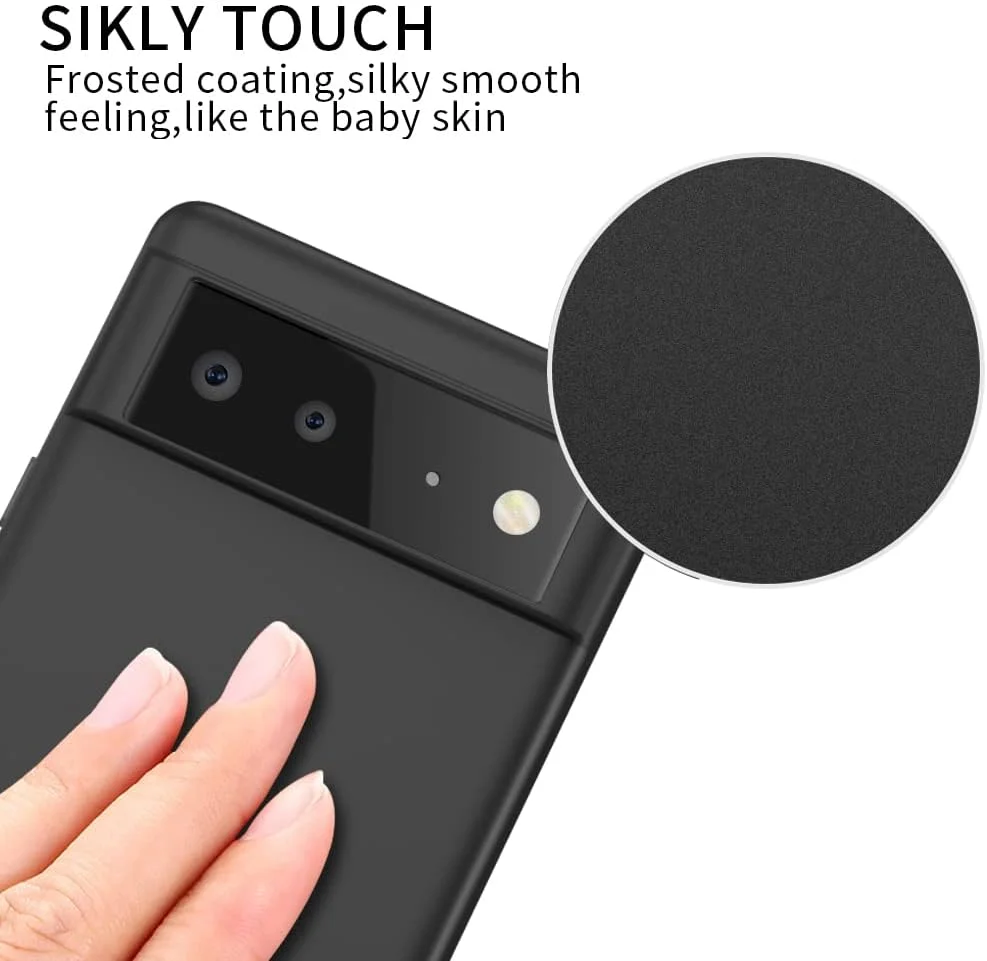 کاور محافظ گوشی گوگل پیکسل 6 X-Level، فوق العاده نازک و سبک، سری Guardian، ساخته شده از TPU نرم و انعطاف پذیر با روکش مات، محافظ سبک وزن پشت گوشی، سازگار با پیکسل 6 - مشکی
