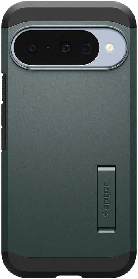 کاور محافظ سخت Spigen Tough Armor MagFit AI برای گوشی گوگل پیکسل 10 و پیکسل 10 پرو - سبز آبی