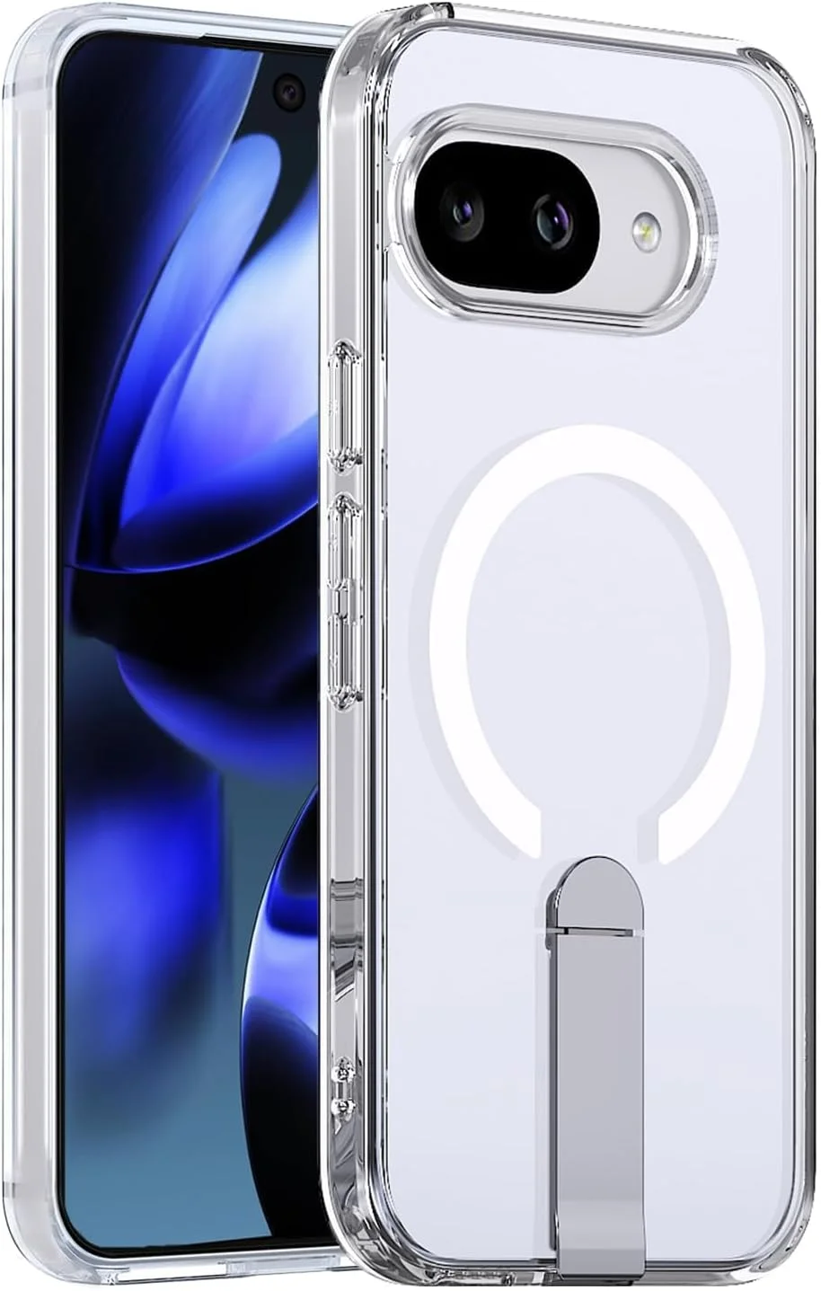 قاب محافظ مغناطیسی گوشی گوگل پیکسل 10 پرو به همراه استند (سازگار با MagSafe) با طراحی باریک، مات و ضد ضربه به همراه پایه نامرئی، شفاف قاب محافظ مغناطیسی گوشی گوگل پیکسل 10 پرو به همراه استند (سازگار با MagSafe) با طراحی باریک، مات و ضد ضربه به همراه پایه نامرئی، شفاف