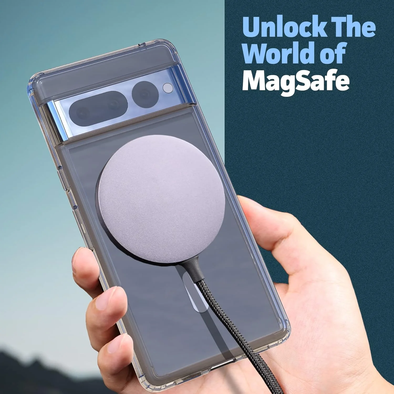 قاب محافظ آهنربایی طراحی شده برای گوگل پیکسل 7 پرو - سازگار با شارژ و لوازم جانبی MagSafe (شفاف) قاب محافظ آهنربایی طراحی شده برای گوگل پیکسل 7 پرو - سازگار با شارژ و لوازم جانبی MagSafe (شفاف)