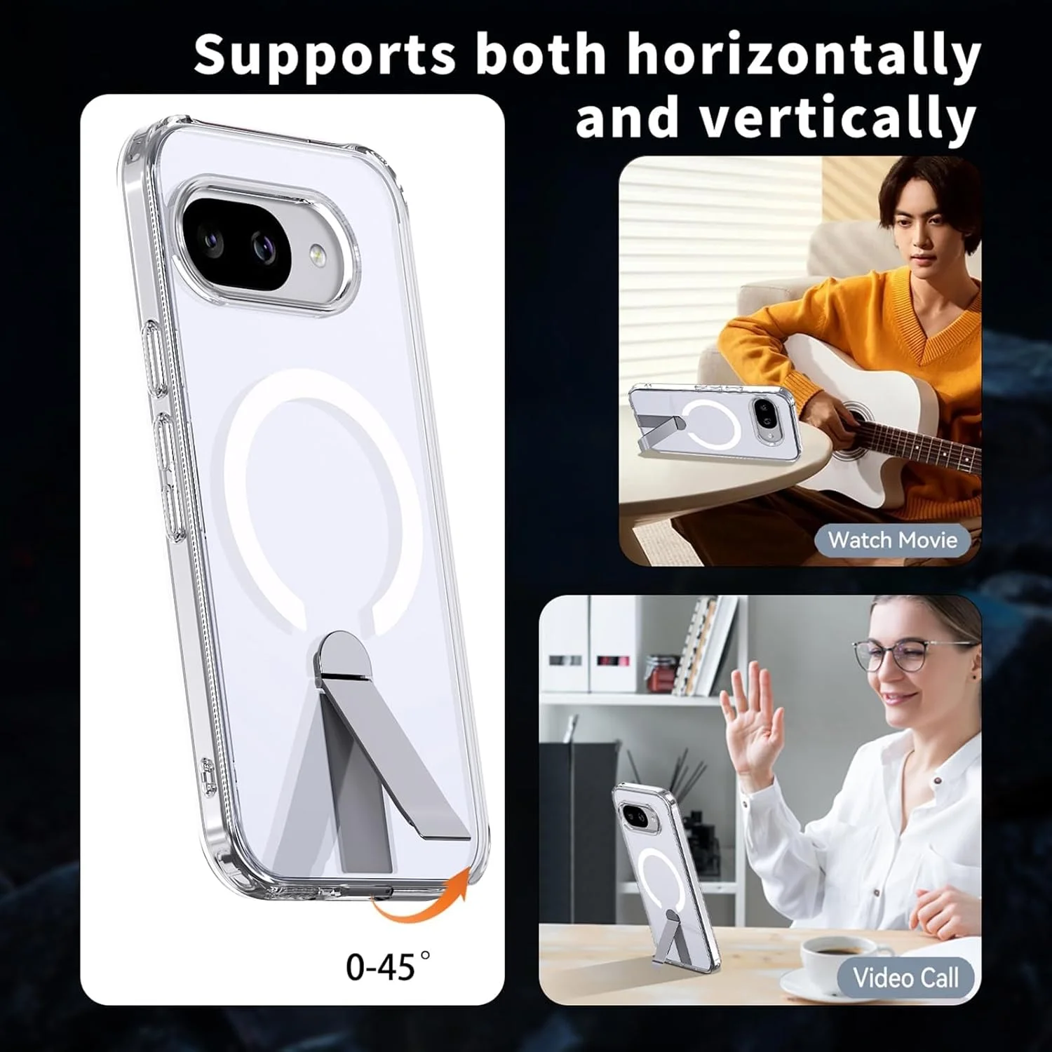 قاب محافظ مغناطیسی گوشی گوگل پیکسل 10 پرو به همراه استند (سازگار با MagSafe) با طراحی باریک، مات و ضد ضربه به همراه پایه نامرئی، شفاف قاب محافظ مغناطیسی گوشی گوگل پیکسل 10 پرو به همراه استند (سازگار با MagSafe) با طراحی باریک، مات و ضد ضربه به همراه پایه نامرئی، شفاف