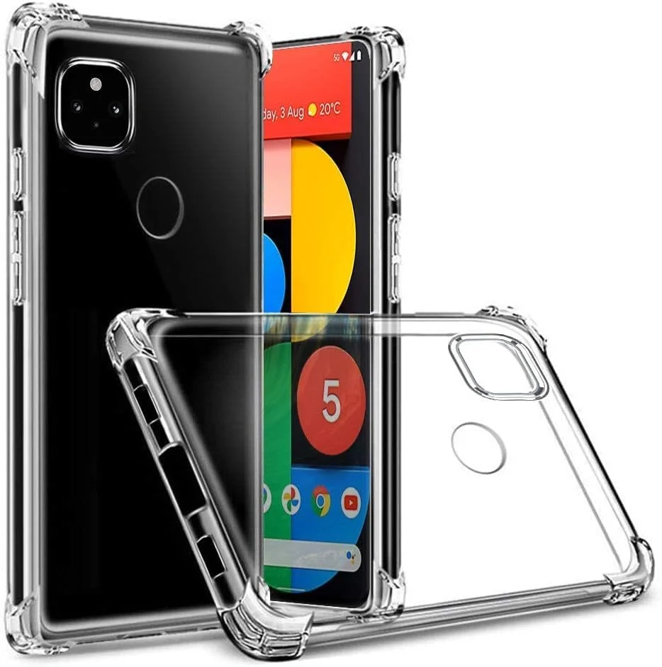 کاور سیلیکونی شفاف Zubitech مناسب برای Google Pixel 5، کاور محافظ ضربه گیر با محافظت عالی از دوربین، طراحی شده برای Pixel 5 کاور سیلیکونی شفاف Zubitech مناسب برای Google Pixel 5، کاور محافظ ضربه گیر با محافظت عالی از دوربین، طراحی شده برای Pixel 5