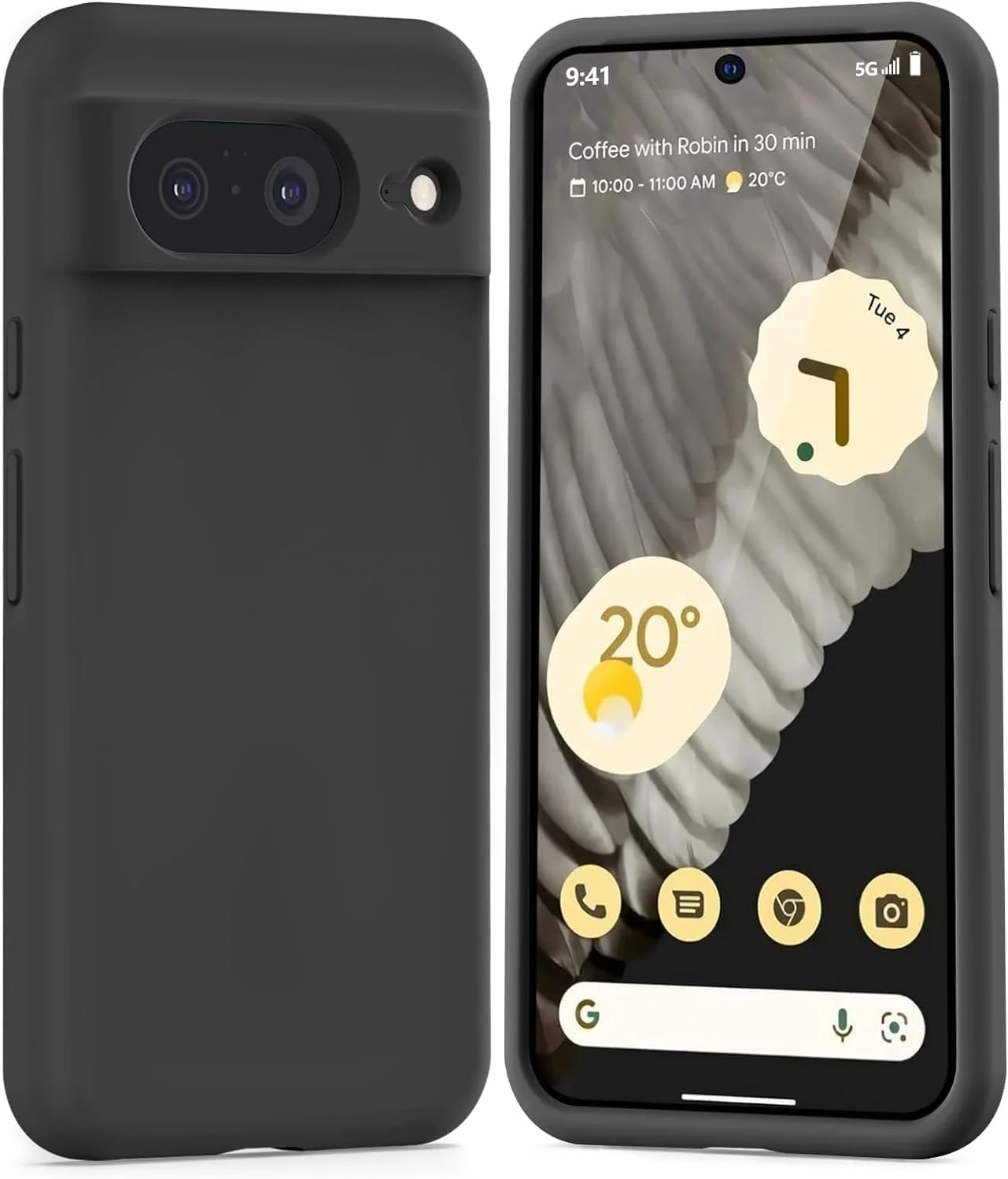 قاب محافظ سیلیکونی مایع ارتقا یافته AWH سازگار با گوگل پیکسل 8، پوشش داخلی میکروفیبر نرم، قاب محافظ باریک و مقاوم در برابر ضربه برای گوگل پیکسل 8 (6.2 اینچ) - مشکی قاب محافظ سیلیکونی مایع ارتقا یافته AWH سازگار با گوگل پیکسل 8، پوشش داخلی میکروفیبر نرم، قاب محافظ باریک و مقاوم در برابر ضربه برای گوگل پیکسل 8 (6.2 اینچ) - مشکی