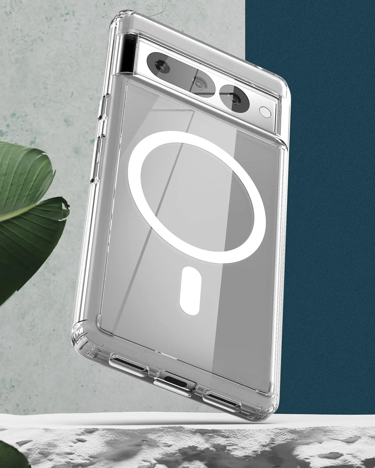 قاب محافظ آهنربایی طراحی شده برای گوگل پیکسل 7 پرو - سازگار با شارژ و لوازم جانبی MagSafe (شفاف) قاب محافظ آهنربایی طراحی شده برای گوگل پیکسل 7 پرو - سازگار با شارژ و لوازم جانبی MagSafe (شفاف)