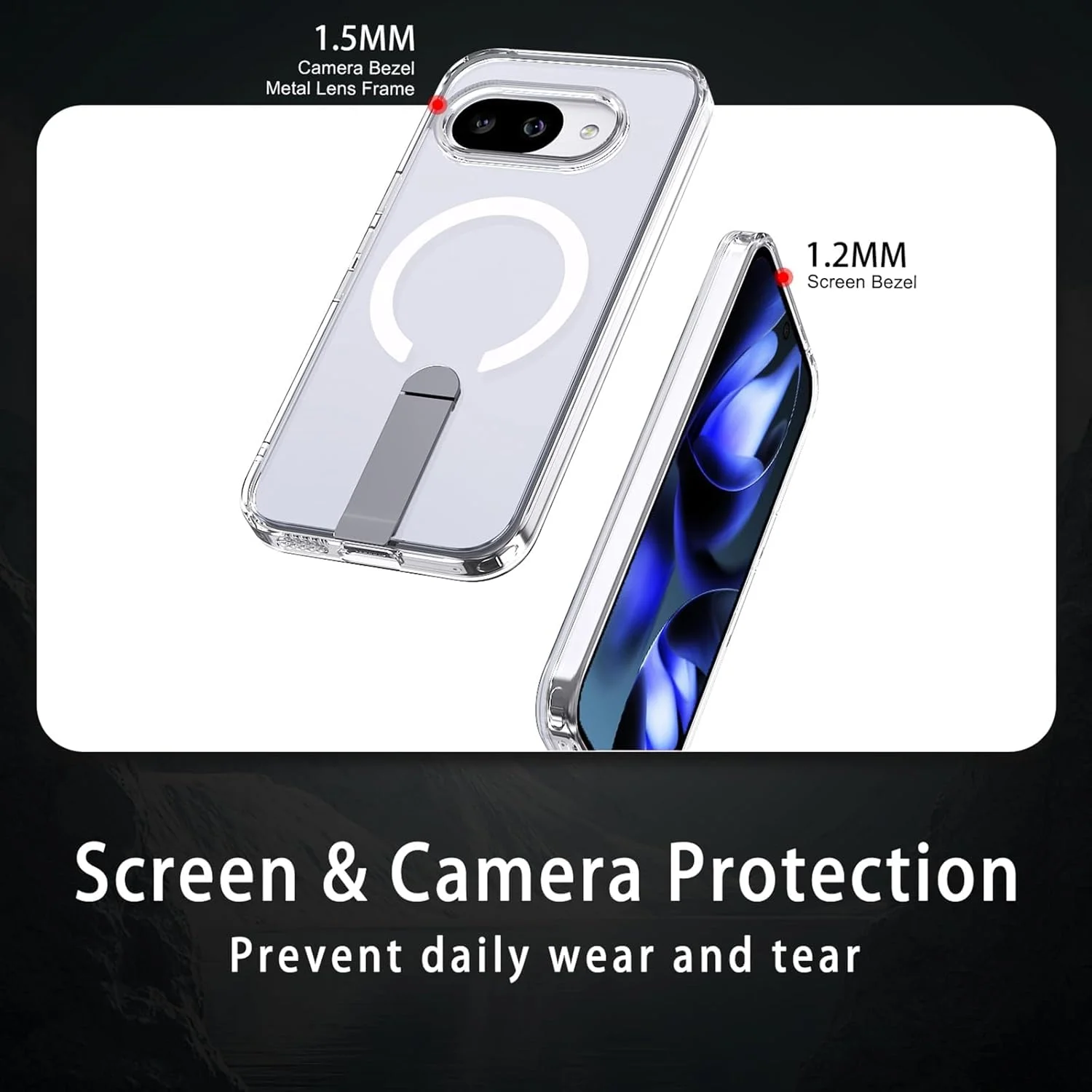 قاب محافظ مغناطیسی گوشی گوگل پیکسل 10 پرو به همراه استند (سازگار با MagSafe) با طراحی باریک، مات و ضد ضربه به همراه پایه نامرئی، شفاف قاب محافظ مغناطیسی گوشی گوگل پیکسل 10 پرو به همراه استند (سازگار با MagSafe) با طراحی باریک، مات و ضد ضربه به همراه پایه نامرئی، شفاف