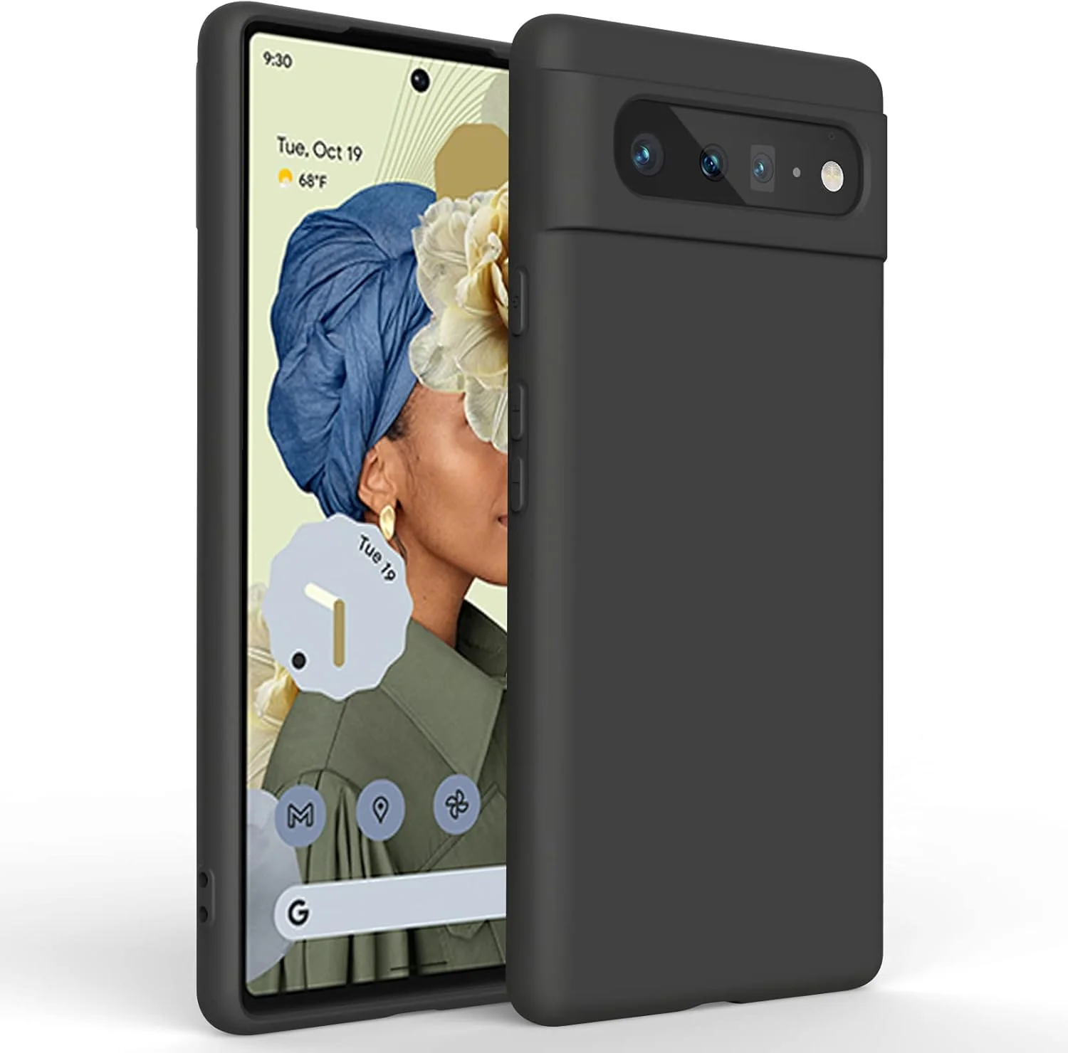 قاب سیلیکونی گوشی موبایل سازگار با گوگل پیکسل 6، قاب محافظ نرم گوشی هوشمند برای زنان و مردان، پوشش بادوام ضد خش و ضد ضربه مشکی قاب سیلیکونی گوشی موبایل سازگار با گوگل پیکسل 6، قاب محافظ نرم گوشی هوشمند برای زنان و مردان، پوشش بادوام ضد خش و ضد ضربه مشکی