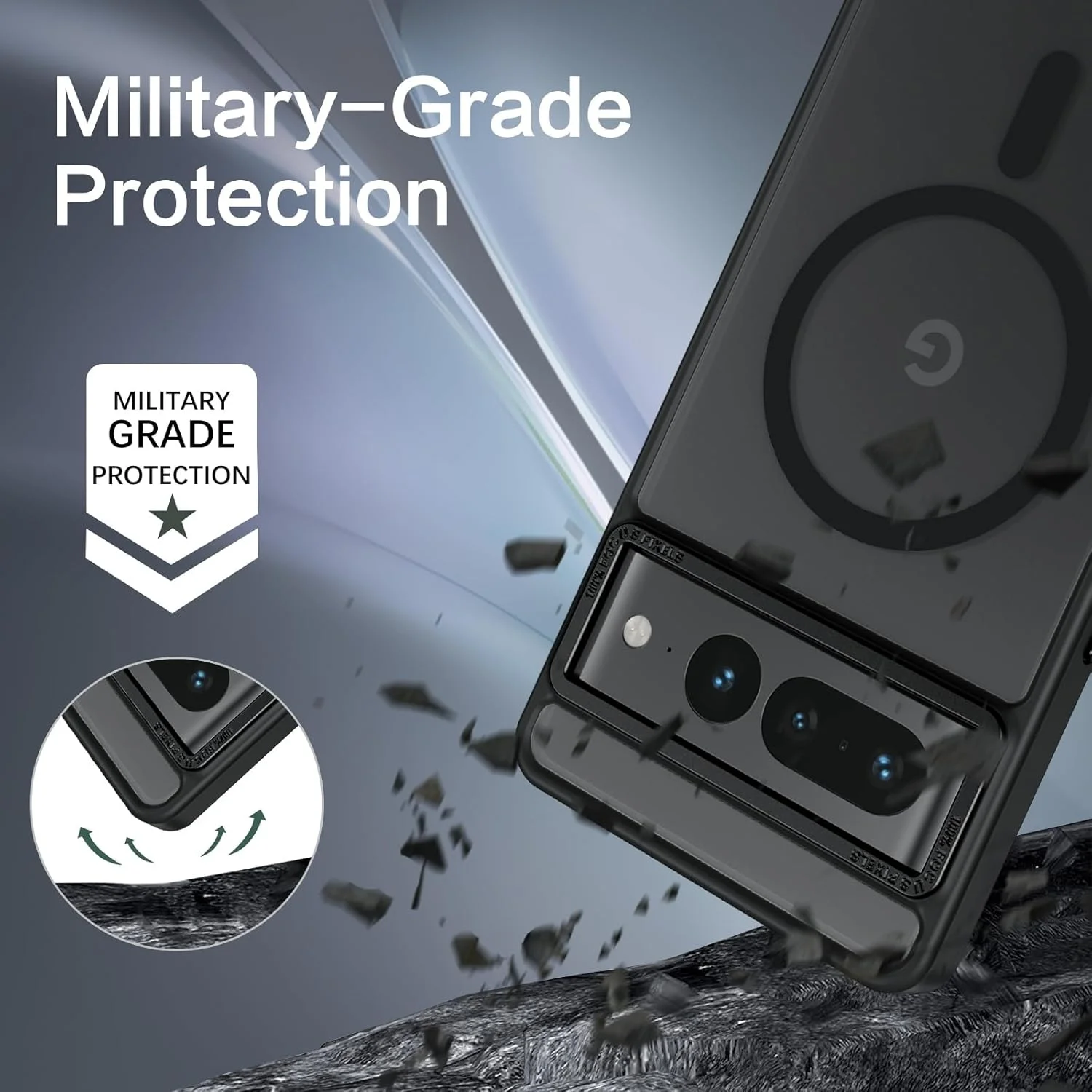 قاب محافظ گوشی گوگل پیکسل 7 پرو BENTOBEN [سازگار با Magsafe] ، قاب مغناطیسی مات و نیمه شفاف پیکسل 7 پرو، باریک و مقاوم در برابر ضربه، مناسب برای خانم ها و آقایان، قاب محافظ گوشی برای گوگل پیکسل 7 پرو 6.7 اینچی 2022، مشکی