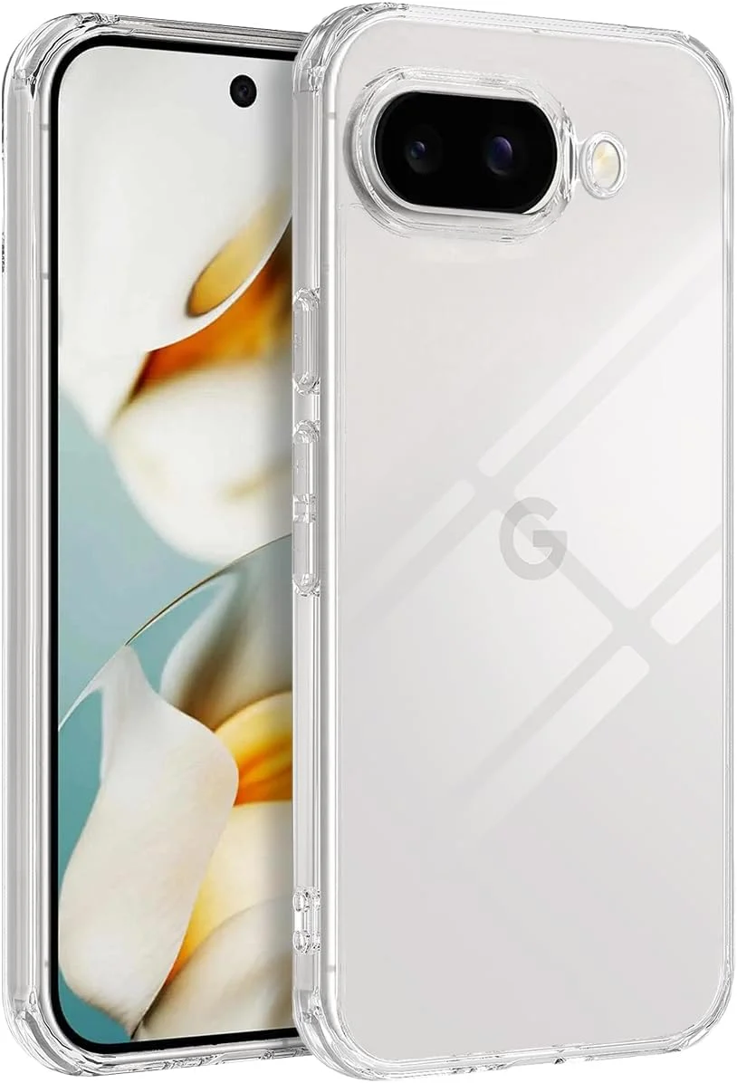 کاور محافظ کریستالی شفاف T Tersely برای گوگل پیکسل 9a، ضد زردی، پشتی سخت، باریک، ضد ضربه، ضد خش، مناسب برای شارژ بی سیم