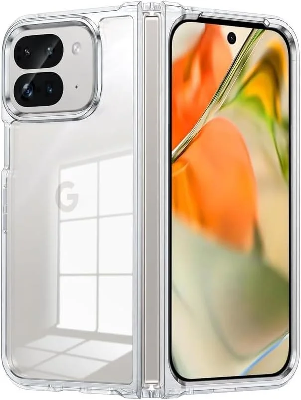 قاب محافظ گوشی گوگل پیکسل 9 پرو فولد، باریک، پوشش سخت و شفاف PC، ضد ضربه، مناسب برای گوگل پیکسل 9 پرو فولد 5G مدل 2024 - شفاف