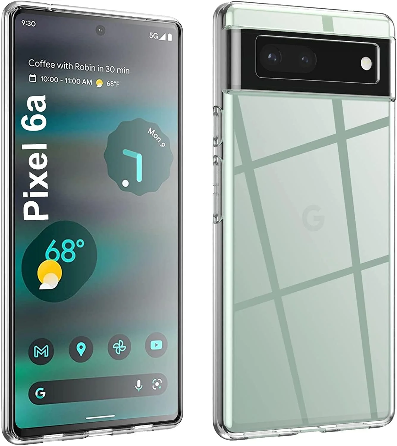 کاور محافظ گوشی برای گوگل پیکسل 6A 5G، کاور پشتی شفاف محافظ برای پیکسل 6A 6.1 اینچ 2022 (پیکسل 6A) (شفاف)