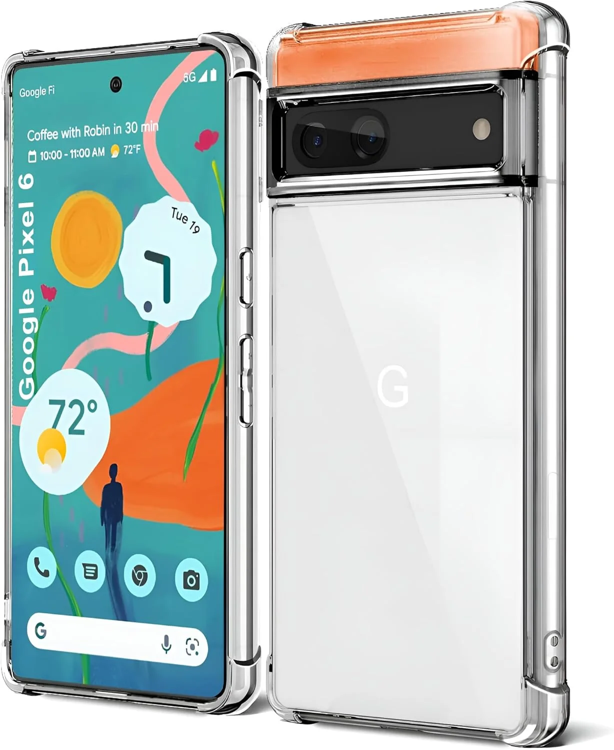 کاور محافظ گوشی گوگل پیکسل 6، کاور ژله ای نازک و شفاف TPU، محافظ نرم و منعطف برای گوگل پیکسل 6 (6.4 اینچ)