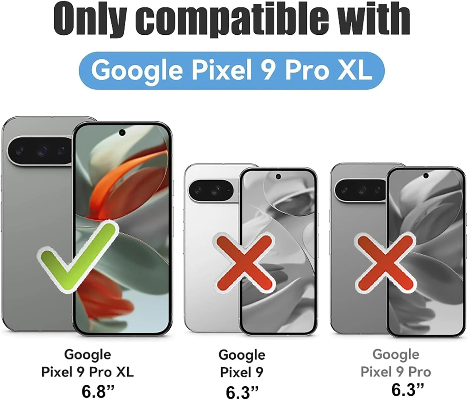 قاب محافظ شفاف گوشی گوگل پیکسل 9 پرو XL، ضد ضربه، محافظت درجه نظامی، باریک، نرم، انعطاف پذیر، سپر TPU، پوشش کریستالی