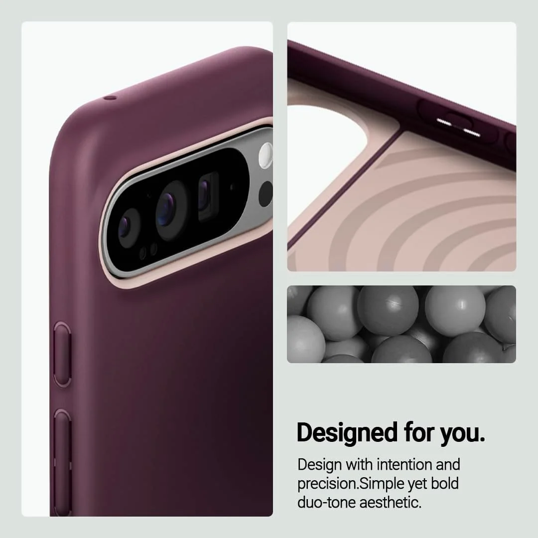 کاور نانو پاپ کیسولوژی برای گوگل پیکسل 9 و گوگل پیکسل 9 پرو (2024) با استاندارد نظامی - رنگ بورگاندی