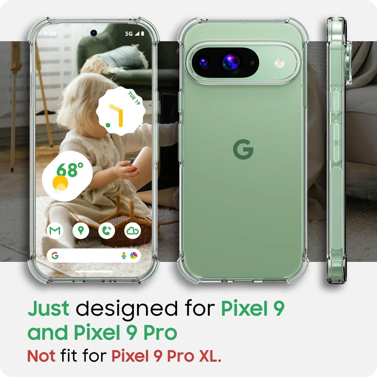 کاور ژله ای شفاف و باریک برای گوگل پیکسل 9 / پیکسل 9 پرو کاور ژله ای شفاف و باریک برای گوگل پیکسل 9 / پیکسل 9 پرو