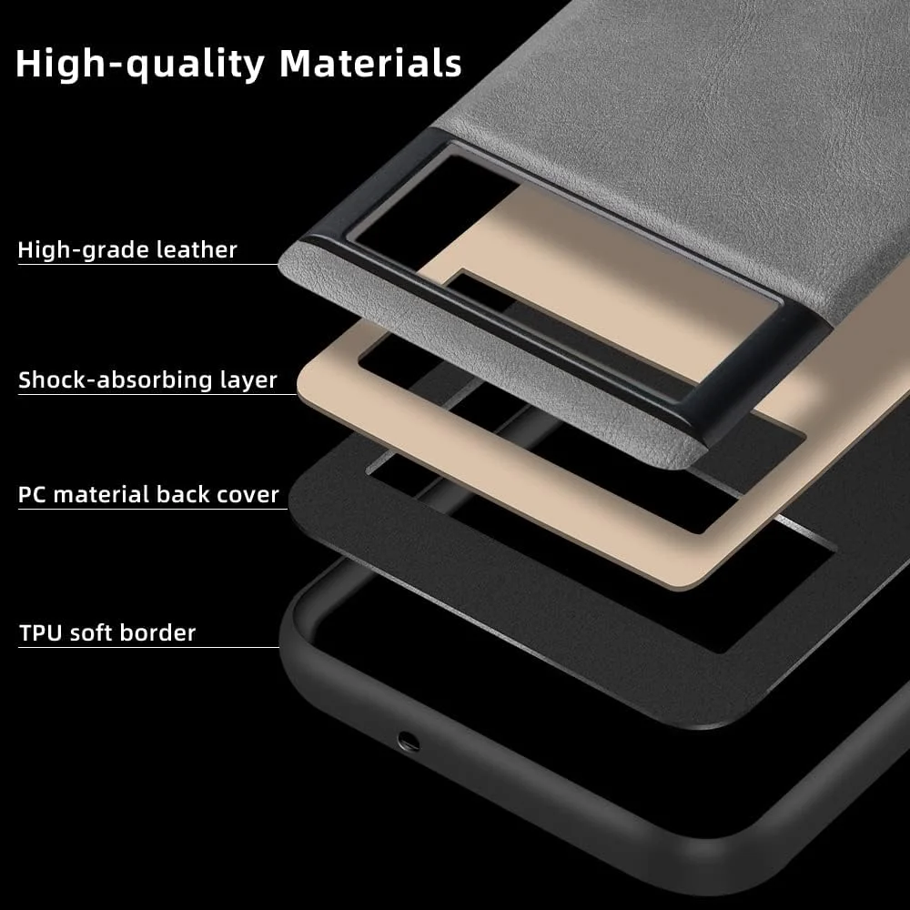 کاور محافظ گوشی گوگل پیکسل 7A مدل X-Level، فوق العاده نازک، چرم PU با کیفیت، بامپر TPU نرم و ضربه گیر، مناسب برای گوگل پیکسل 7A 2023، خاکستری کاور محافظ گوشی گوگل پیکسل 7A مدل X-Level، فوق العاده نازک، چرم PU با کیفیت، بامپر TPU نرم و ضربه گیر، مناسب برای گوگل پیکسل 7A 2023، خاکستری