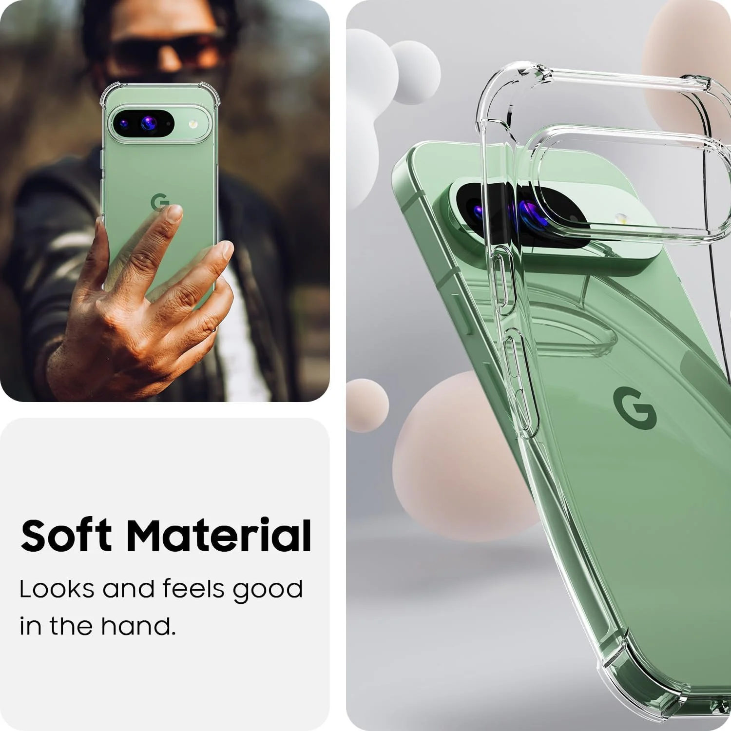 کاور ژله ای شفاف و باریک برای گوگل پیکسل 9 / پیکسل 9 پرو کاور ژله ای شفاف و باریک برای گوگل پیکسل 9 / پیکسل 9 پرو