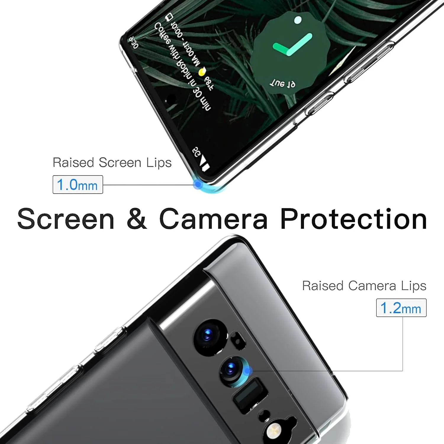 قاب محافظ شفاف و باریک گوشی گوگل پیکسل 6 پرو، ساخته شده از TPU انعطاف پذیر و ضد ضربه، سازگار با گوگل پیکسل 6 پرو، کریستالی