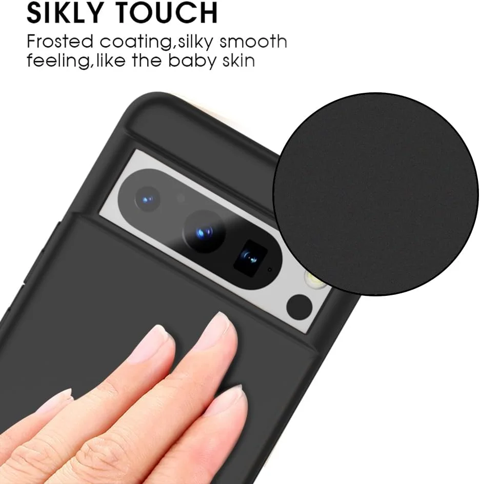 کاور محافظ گوشی گوگل پیکسل 8 پرو X-Level مدل Ultra-Thin Slim Fit [سری Guardian]، ساخته شده از TPU نرم و انعطاف پذیر با روکش مات، ضد لغزش، سبک و محافظ پشت گوشی برای گوگل پیکسل 8 پرو (2023) - مشکی